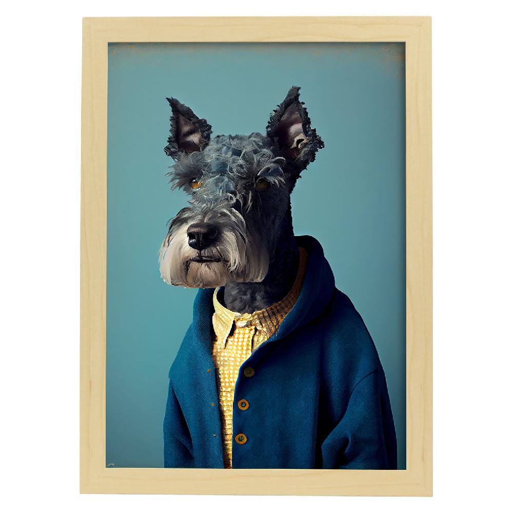 Nacnic Lámina Nacnic De Kerry Blue Terrier Vestido De Humano