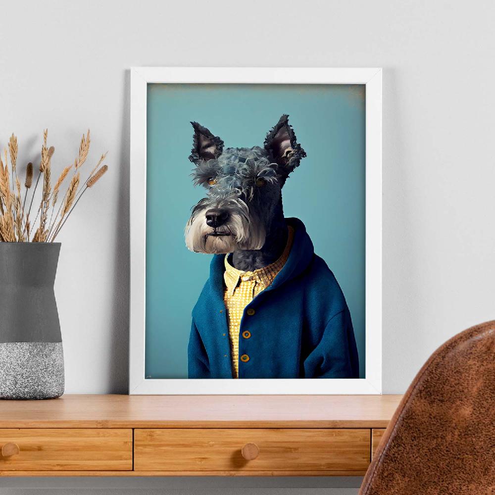 Nacnic Lámina Nacnic De Kerry Blue Terrier Vestido De Humano