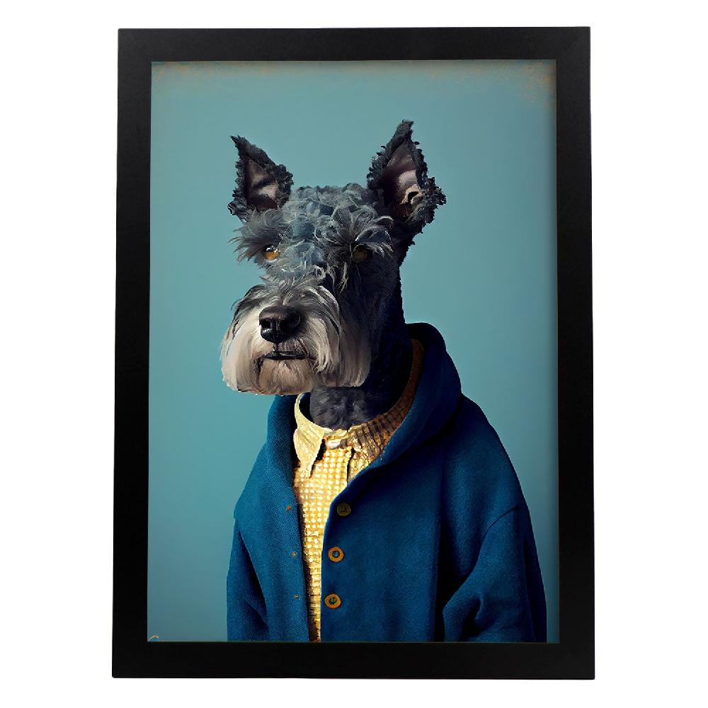 nacnic Lámina Nacnic de Kerry Blue Terrier Vestido de Humano