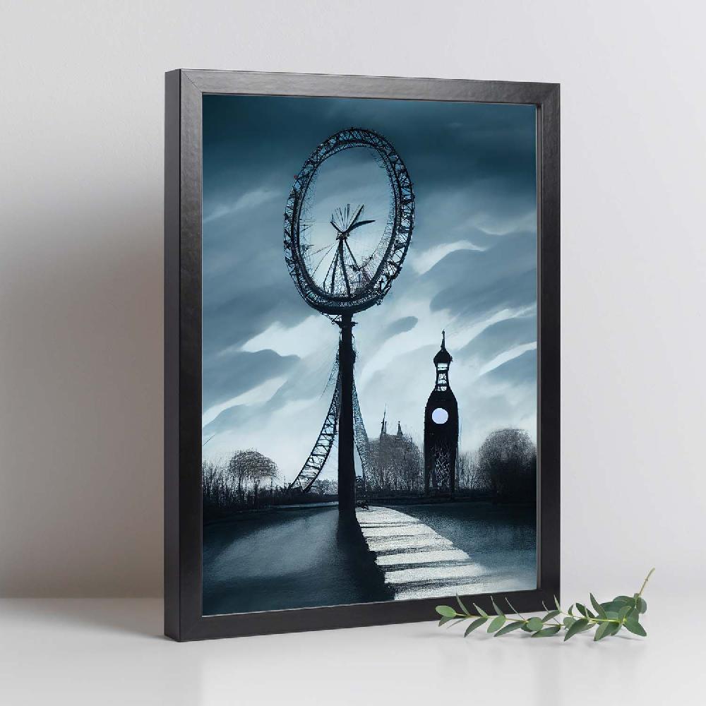 Nacnic Lámina Nacnic De London Eye Al Estilo Gótico Y Oscuro