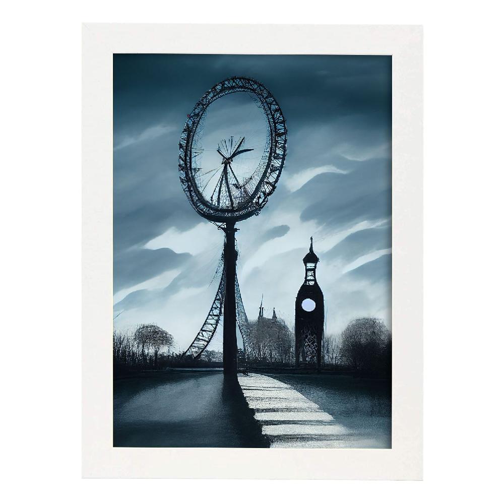 Nacnic Lámina Nacnic De London Eye Al Estilo Gótico Y Oscuro