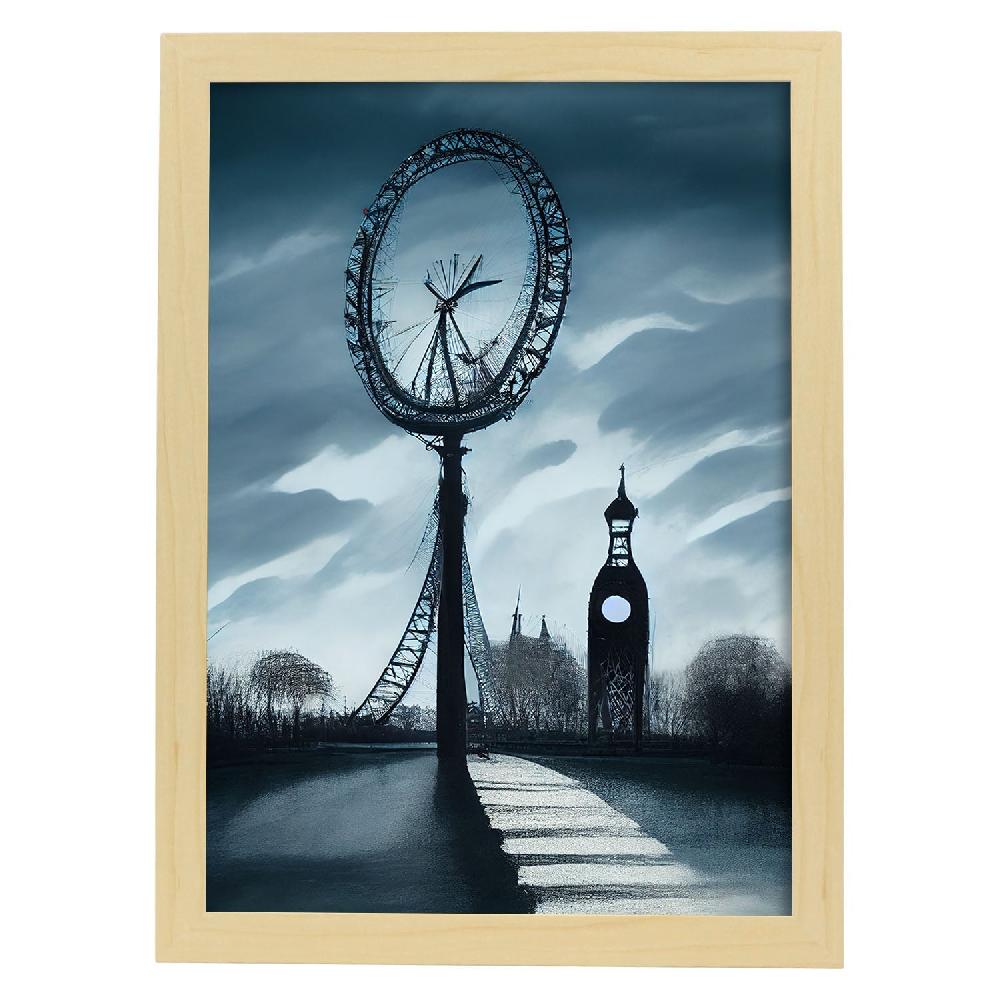 Nacnic Lámina Nacnic De London Eye Al Estilo Gótico Y Oscuro