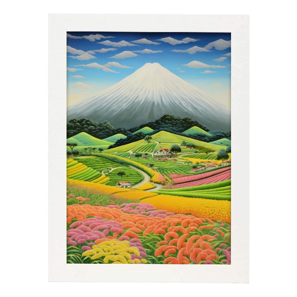 Nacnic Lámina Nacnic De Monte Fuji En Estilo Japonés Ecléctico