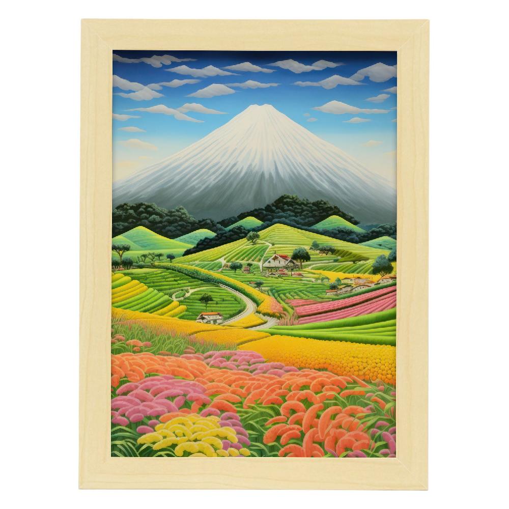 Nacnic Lámina Nacnic De Monte Fuji En Estilo Japonés Ecléctico