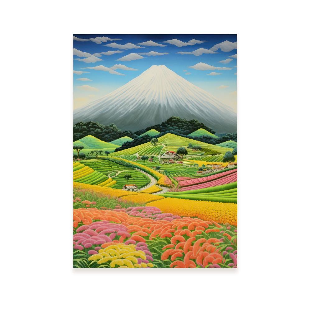 nacnic Lámina Nacnic de Monte Fuji en Estilo Japonés Ecléctico