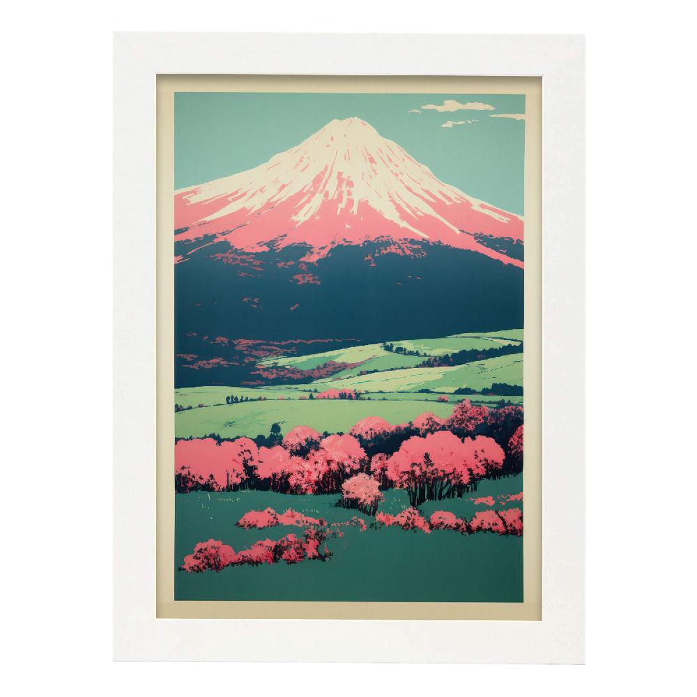 Nacnic Lamina Nacnic De Mt. Fuji Majestuoso En Japonés Ecléctico