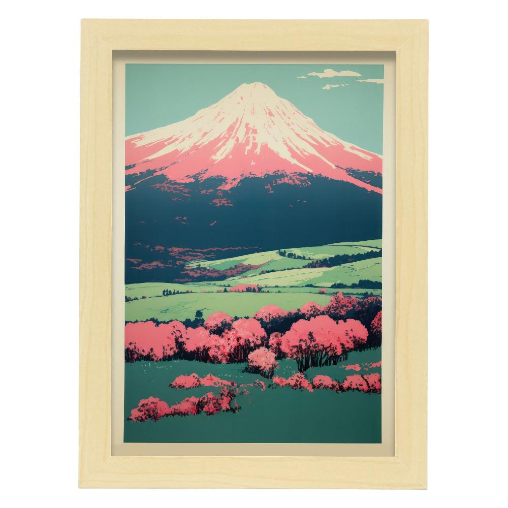 Nacnic Lamina Nacnic De Mt. Fuji Majestuoso En Japonés Ecléctico