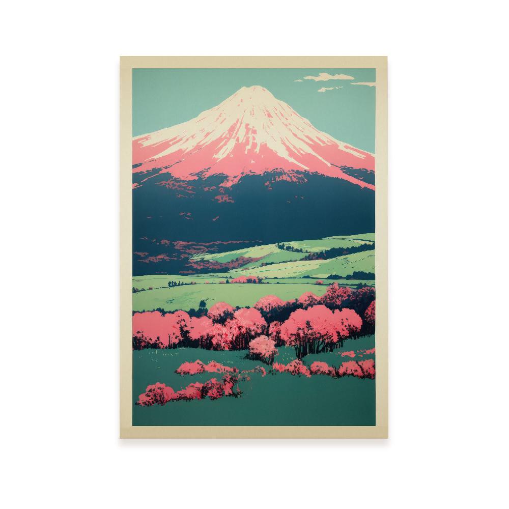 Nacnic Lamina Nacnic De Mt. Fuji Majestuoso En Japonés Ecléctico