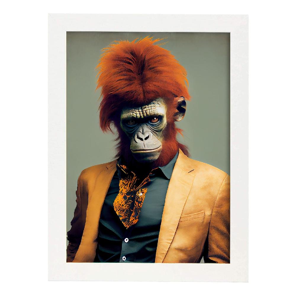 Nacnic Lámina Nacnic De Orangután Vestido En Ropa Humana