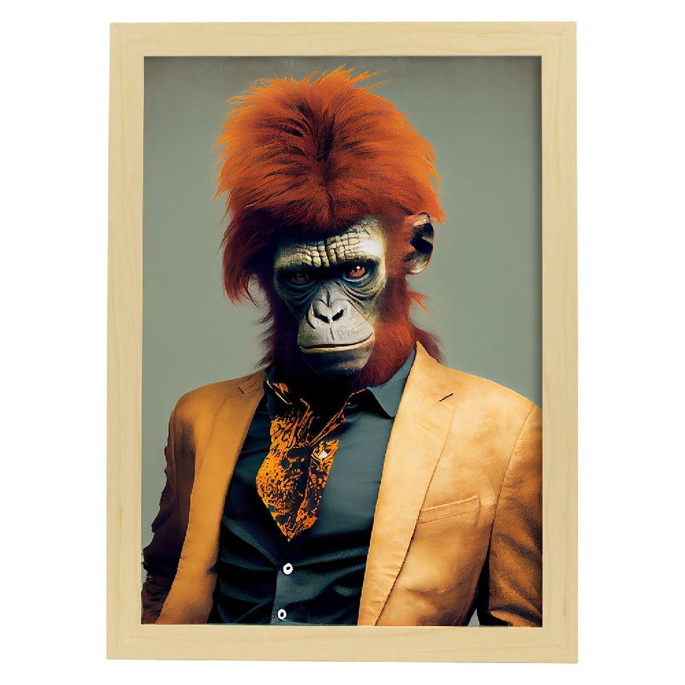 Nacnic Lámina Nacnic De Orangután Vestido En Ropa Humana