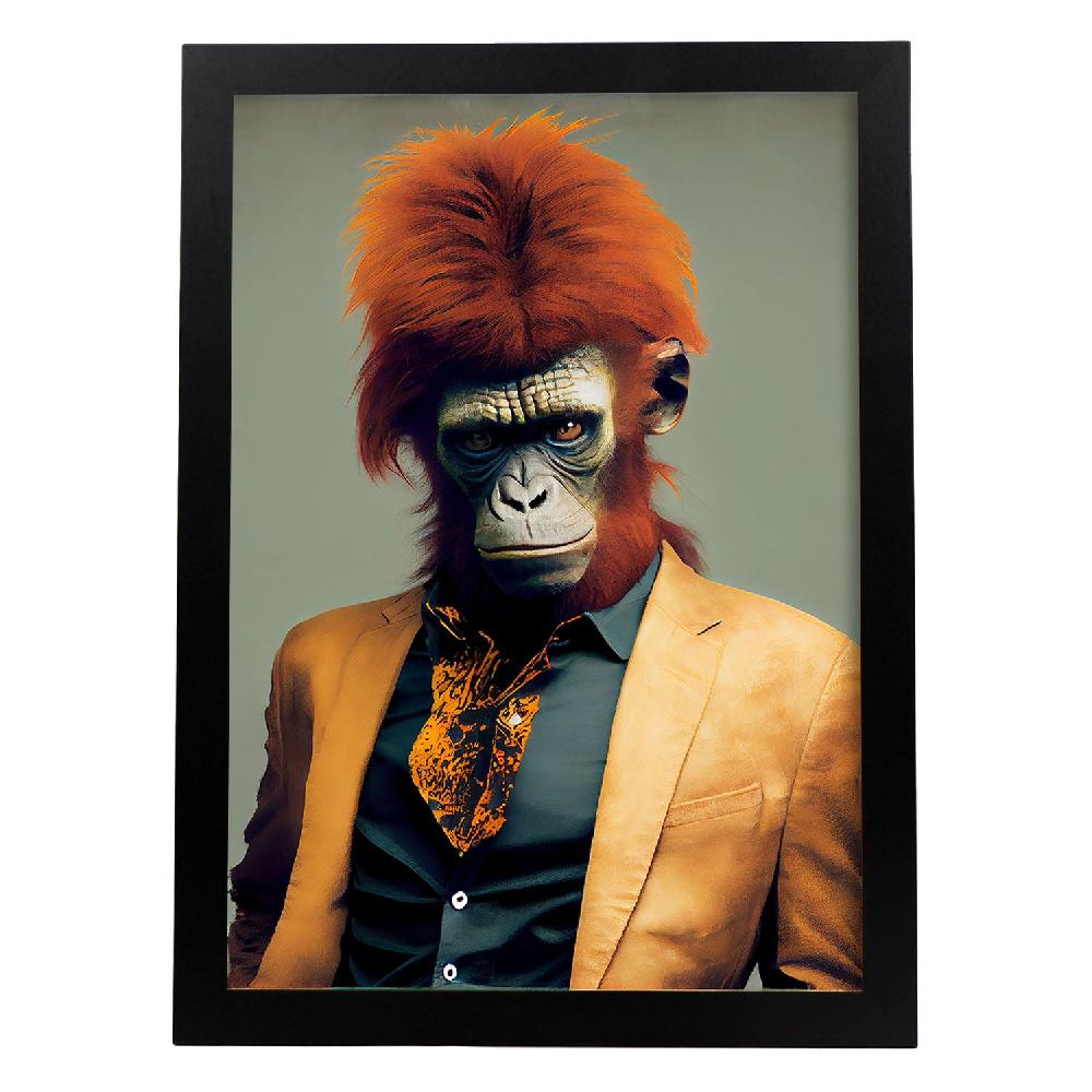nacnic Lámina Nacnic de Orangután Vestido en Ropa Humana