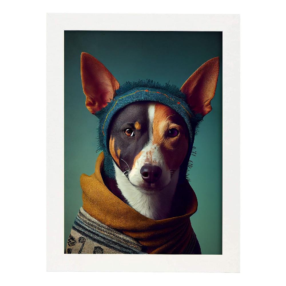 Nacnic Lámina Nacnic De Perro Canaan Vestido Con Ropa Humana