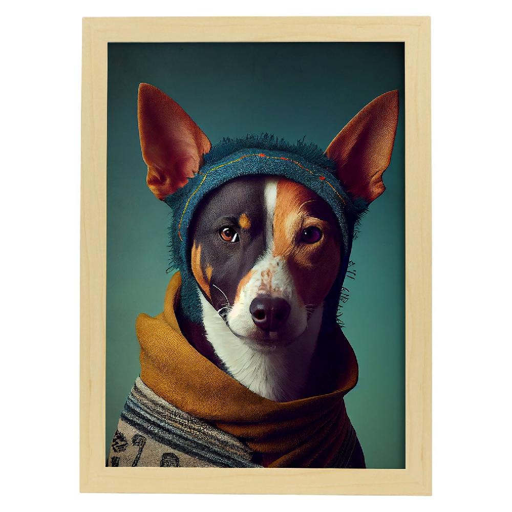 Nacnic Lámina Nacnic De Perro Canaan Vestido Con Ropa Humana