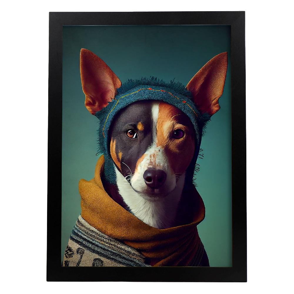 nacnic Lámina Nacnic de Perro Canaan Vestido con Ropa Humana
