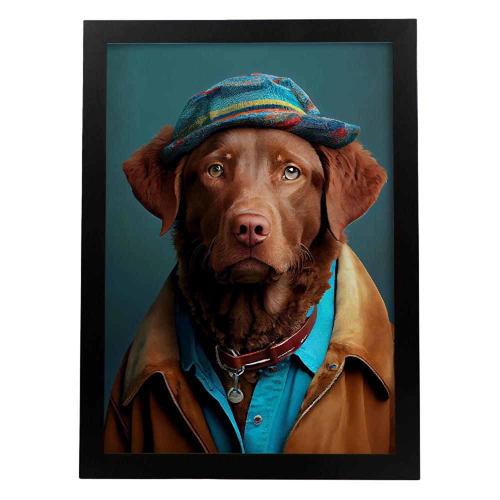 nacnic Lámina Nacnic de Perro Chesapeake Bay Retriever Vestido 2 para Diseño de Interiores