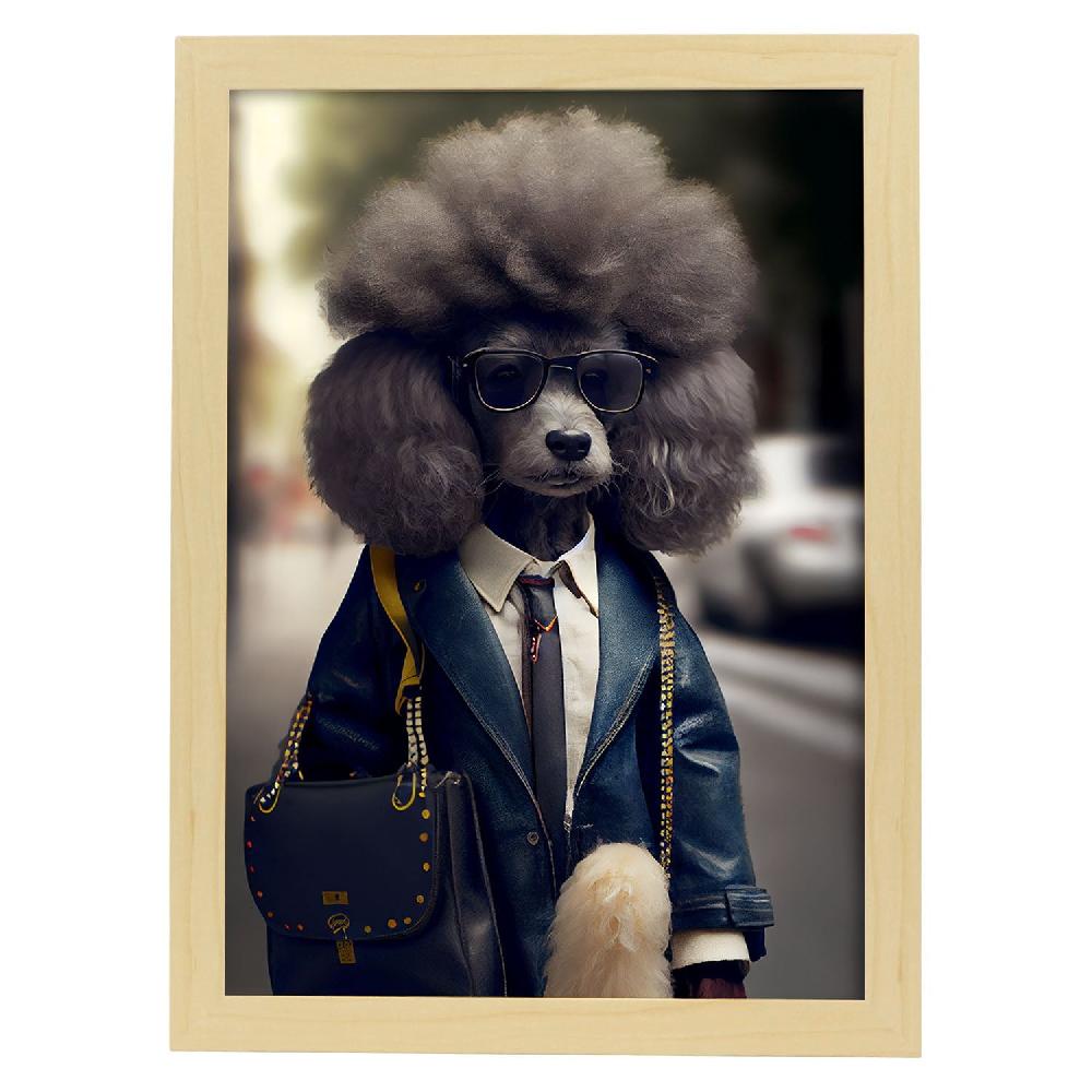 Nacnic Lámina Nacnic De Poodle Cooperativo En Fotografía A Todo Color