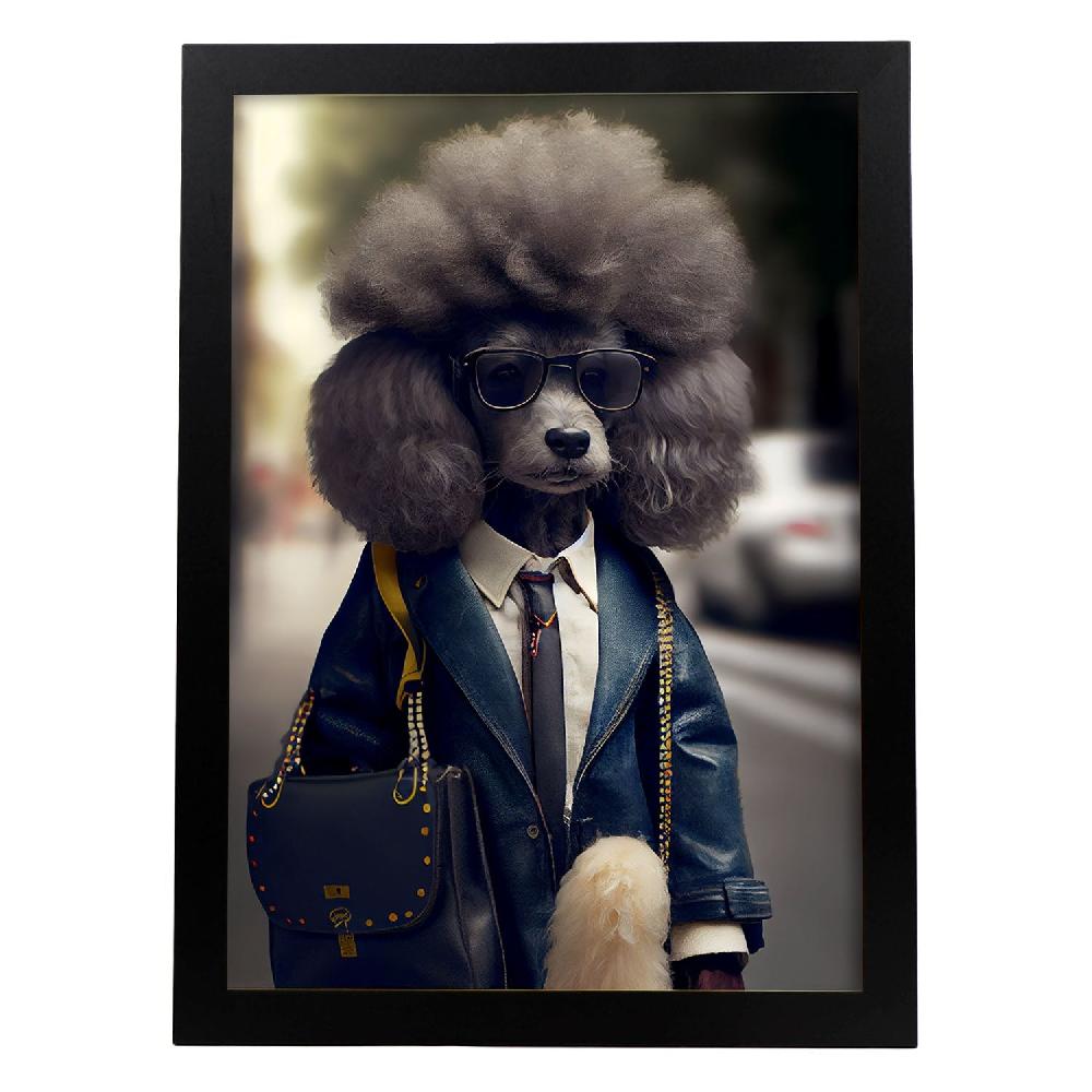 nacnic Lámina Nacnic de Poodle Cooperativo en Fotografía a todo color