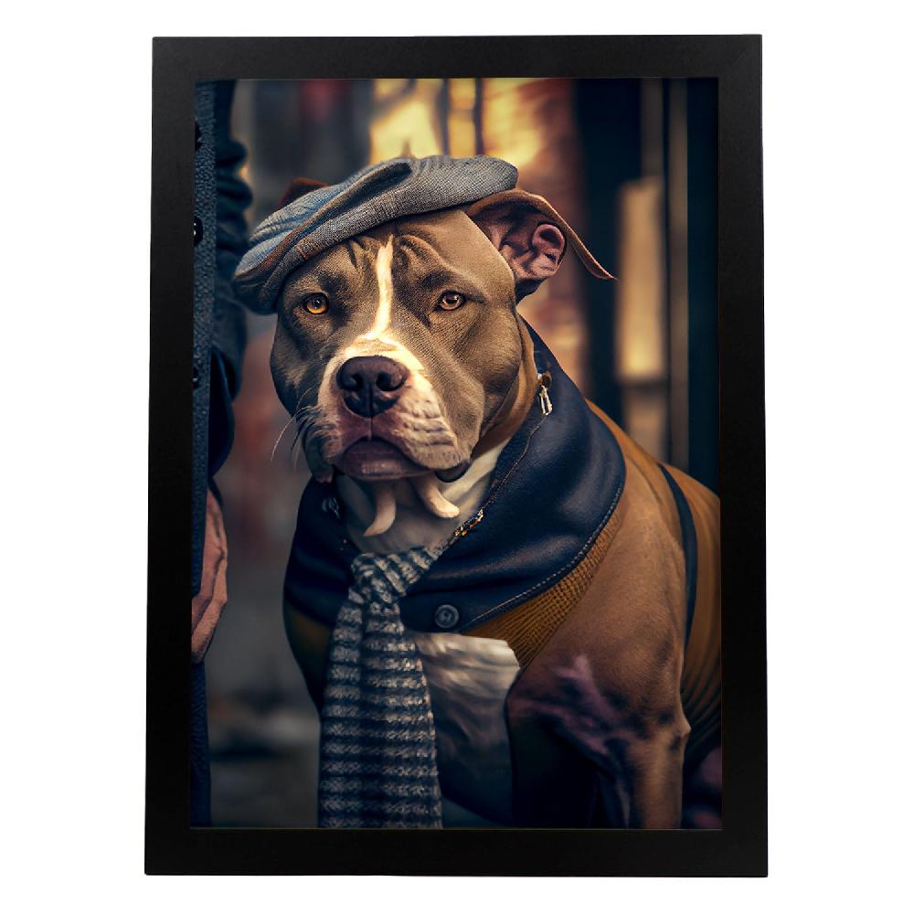 nacnic Lámina Nacnic de Staffordshire Terrier Americano con Ropa Humana en Color