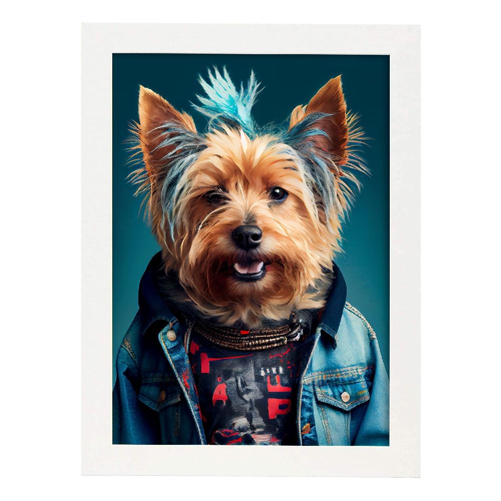 Nacnic Lámina Nacnic De Terrier Australiano Vestido Como Humano