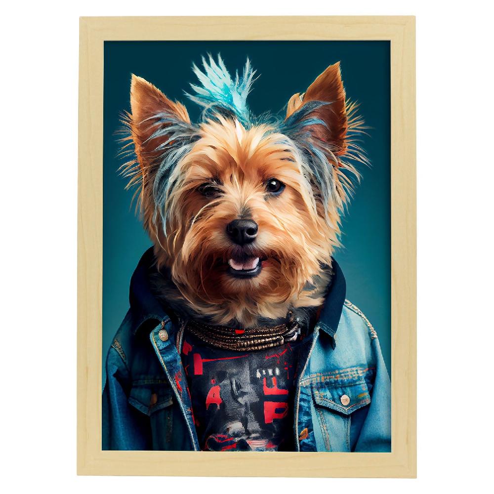 Nacnic Lámina Nacnic De Terrier Australiano Vestido Como Humano