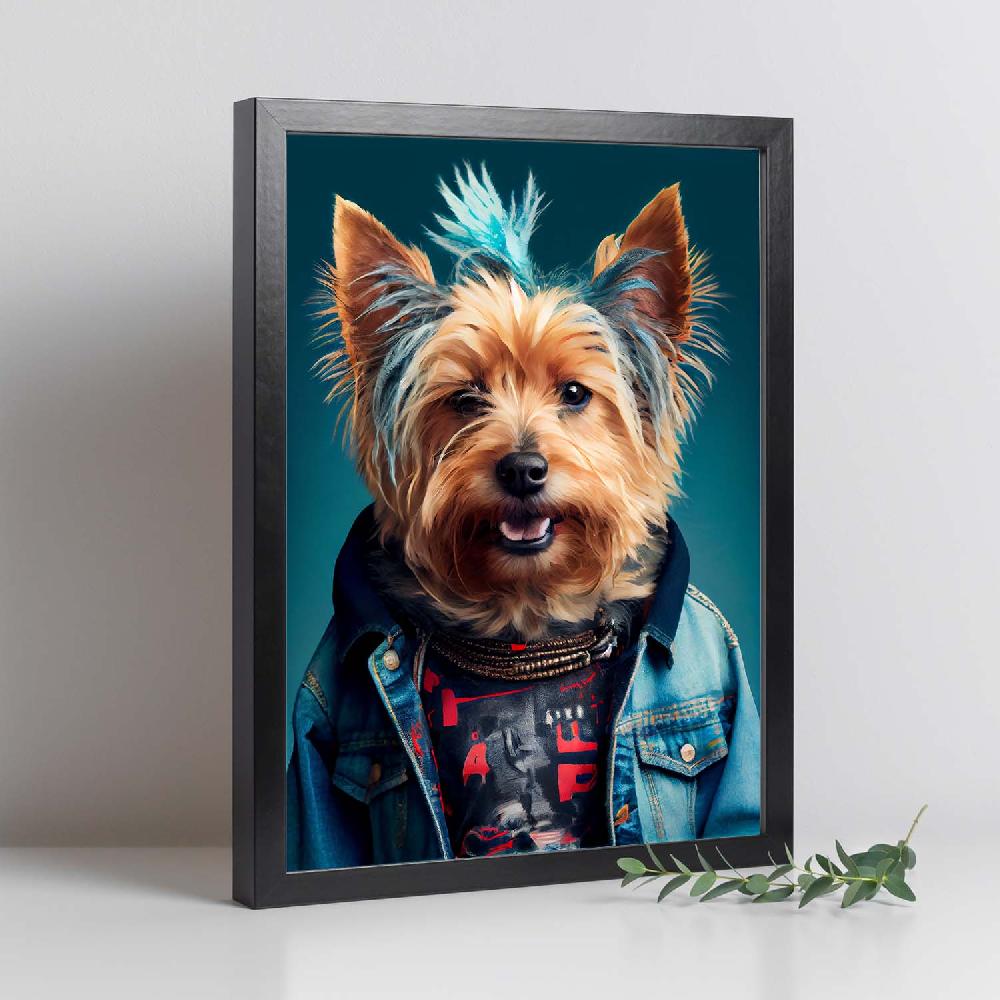 Nacnic Lámina Nacnic De Terrier Australiano Vestido Como Humano