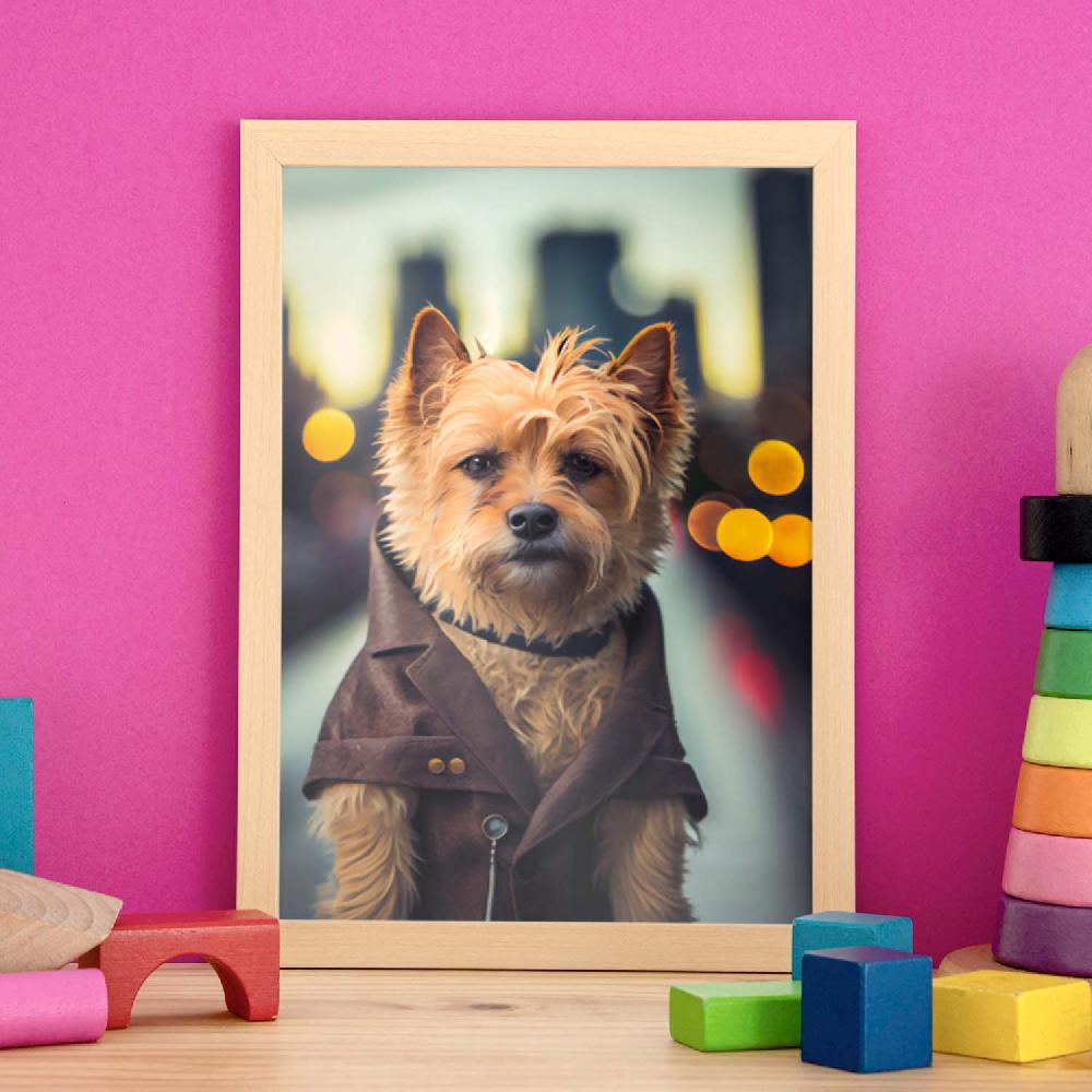 Nacnic Lámina Nacnic De Terrier Australiano Vestido Con Ropa Humana