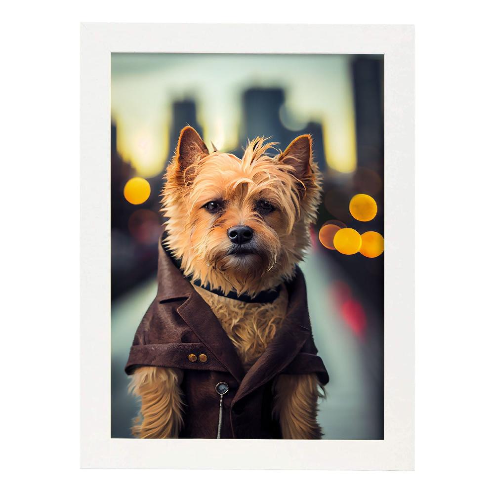 Nacnic Lámina Nacnic De Terrier Australiano Vestido Con Ropa Humana