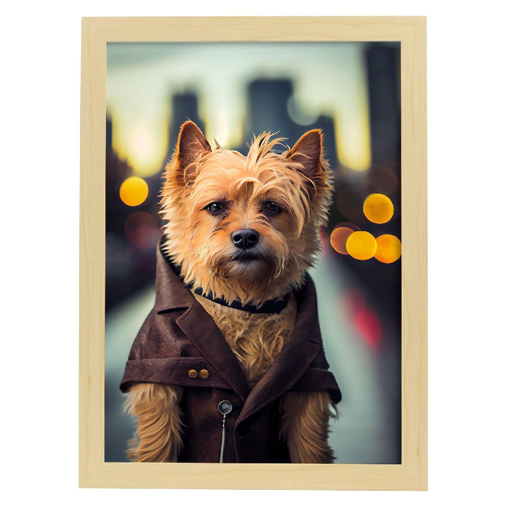 Nacnic Lámina Nacnic De Terrier Australiano Vestido Con Ropa Humana