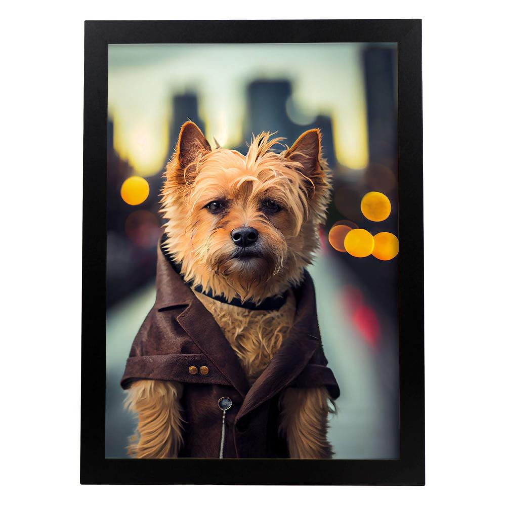 nacnic Lámina Nacnic de Terrier Australiano Vestido con Ropa Humana