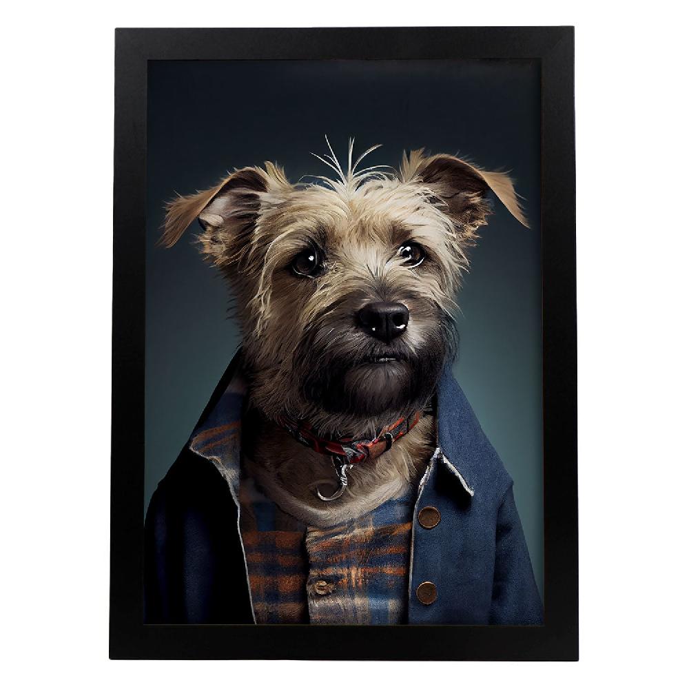 nacnic Lámina Nacnic de Terrier de la Frontera Vestido de Humano