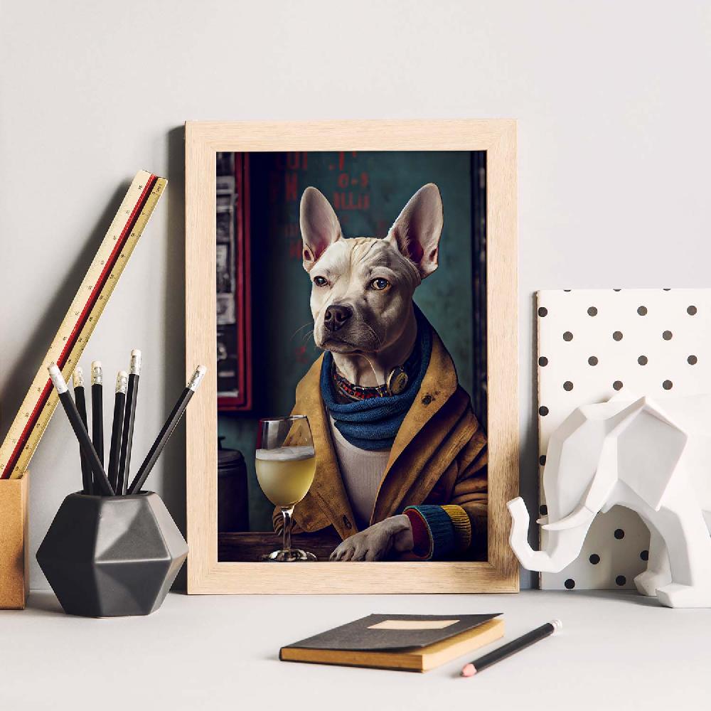 Nacnic Lámina Nacnic De Vallhund Encantador En Fotografía A Color Con Ropa Humana