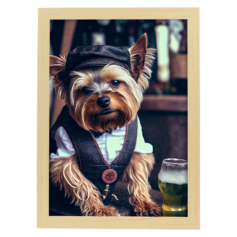 Nacnic Lámina Nacnic De Yorkshire Terrier En Estilo Fotografía A Todo Color