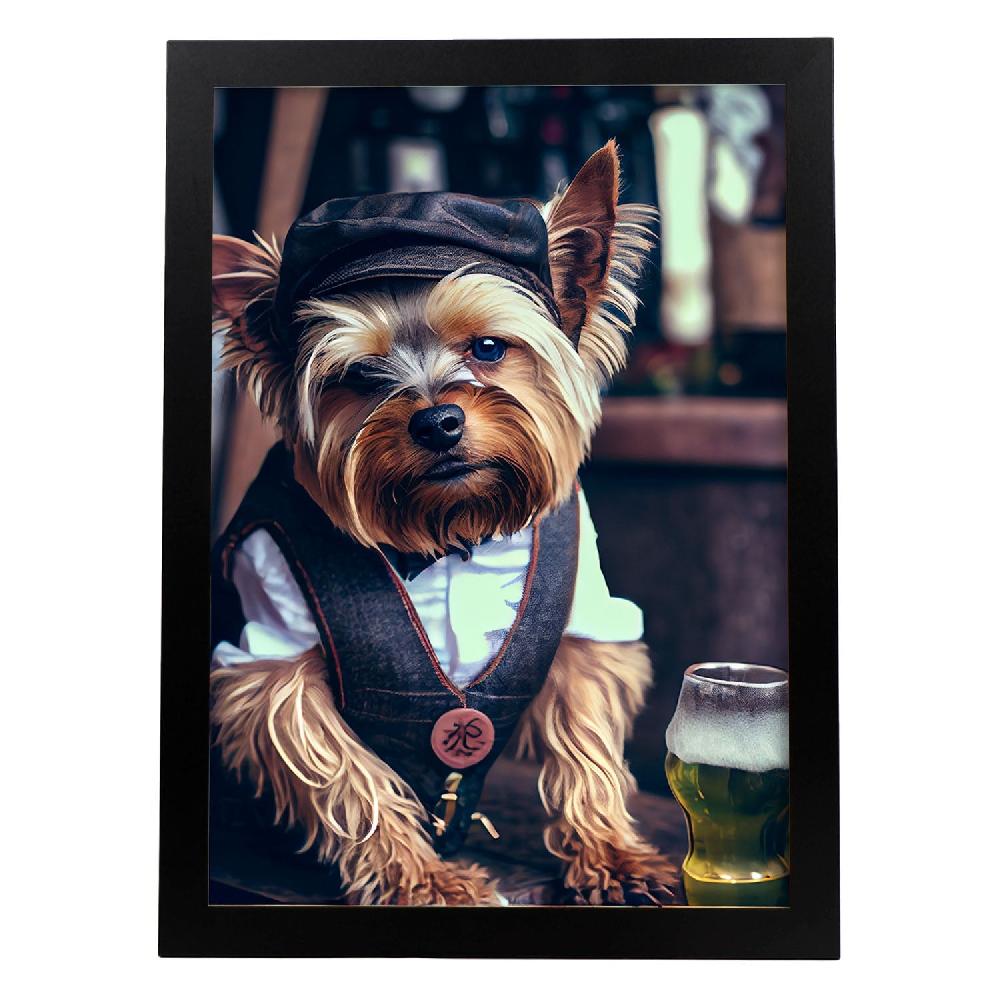nacnic Lámina Nacnic de Yorkshire Terrier en Estilo Fotografía a Todo Color