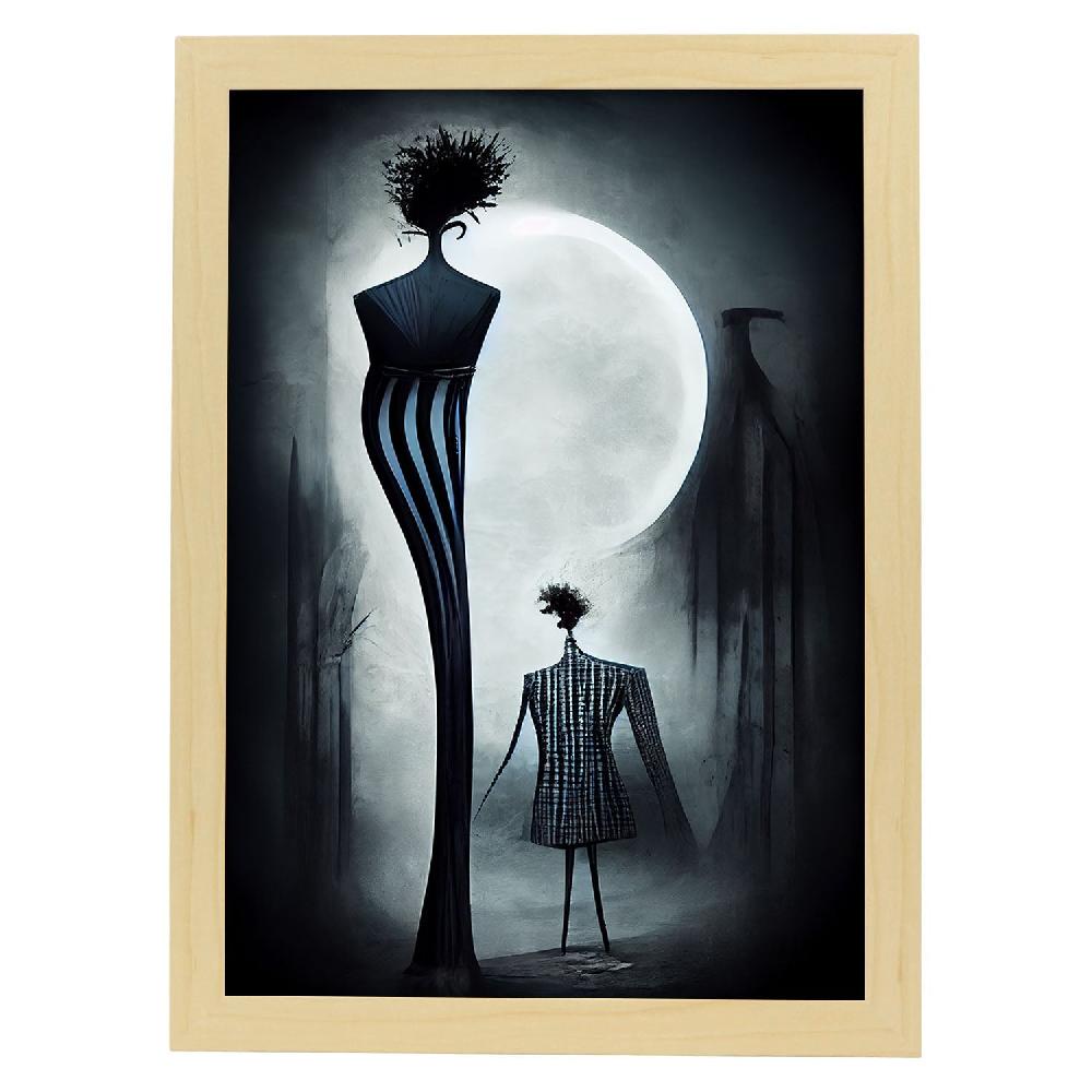 Nacnic Lámina Nacnic Diseñador Generoso Al Estilo T. Burton