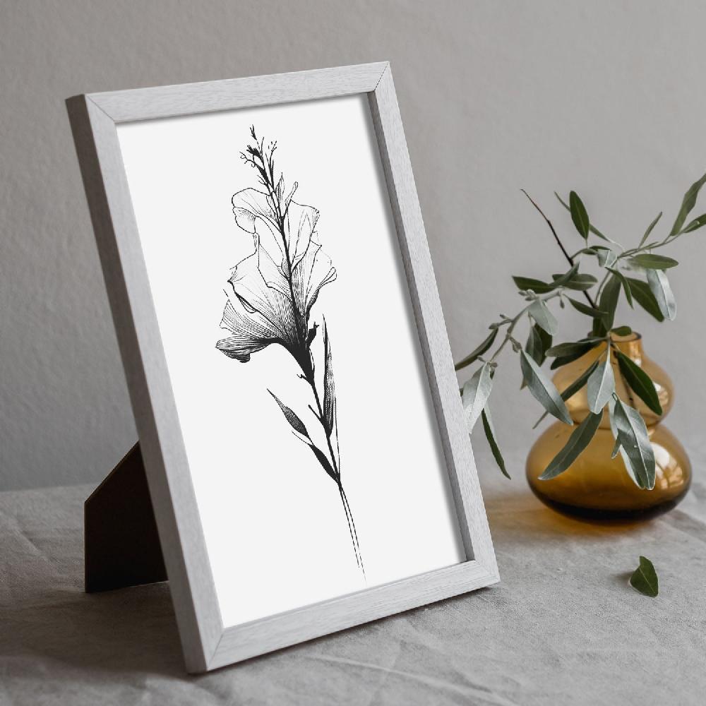 Nacnic Lámina Nacnic Gladiolus Arte Minimalista En Línea_3