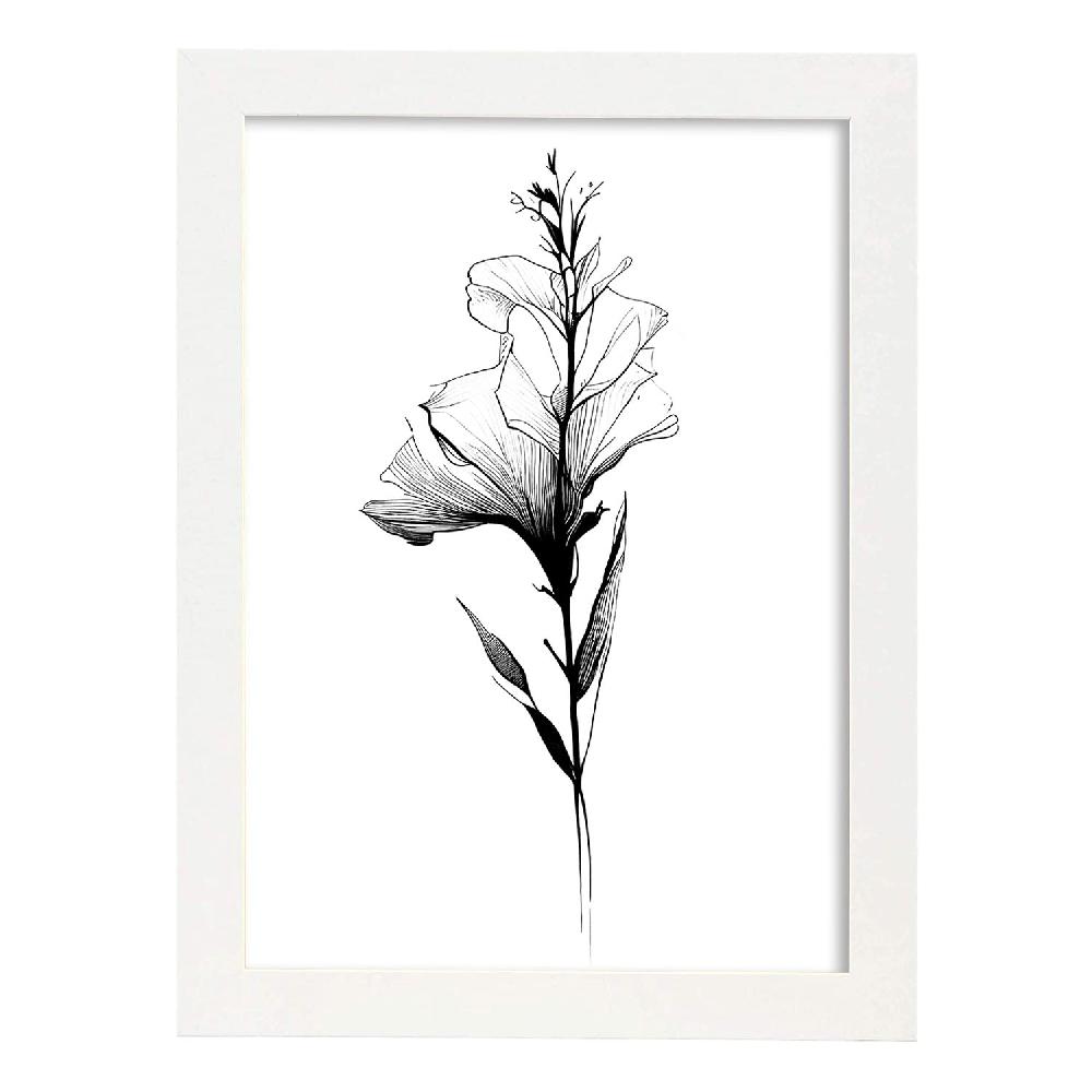 Nacnic Lámina Nacnic Gladiolus Arte Minimalista En Línea_3