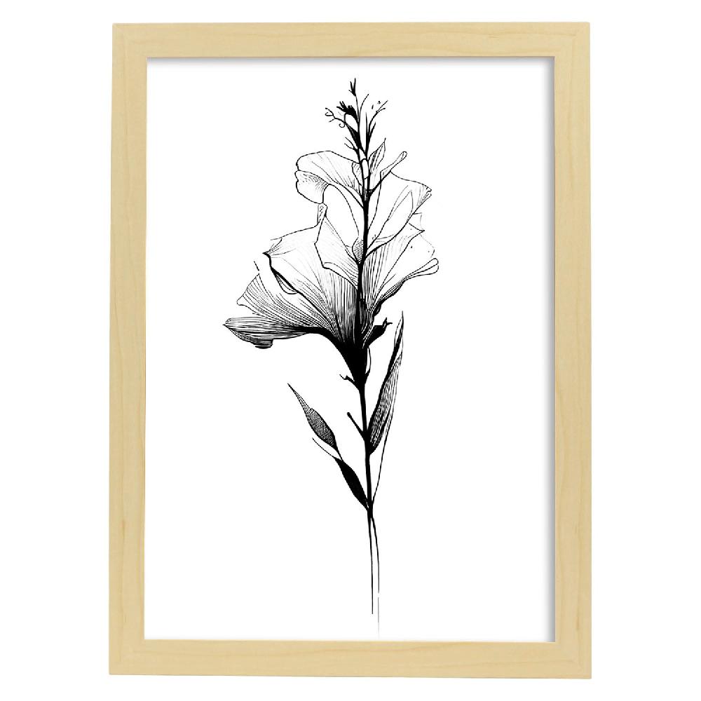 Nacnic Lámina Nacnic Gladiolus Arte Minimalista En Línea_3