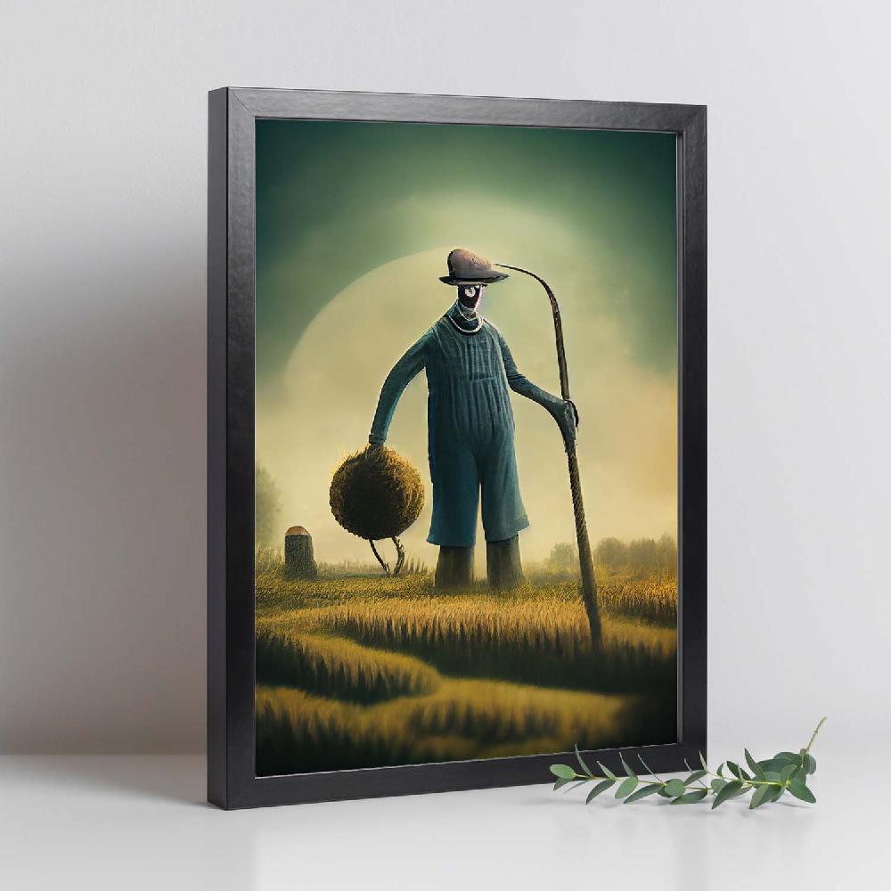 Nacnic Lámina Nacnic Granjero Audaz Estilo T. Burton