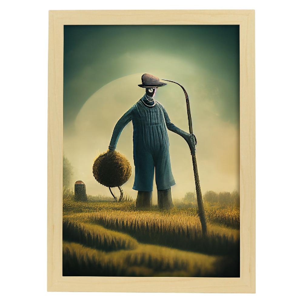 Nacnic Lámina Nacnic Granjero Audaz Estilo T. Burton