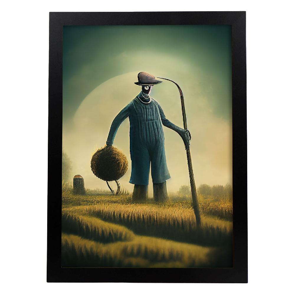 nacnic Lámina Nacnic Granjero Audaz estilo T. Burton