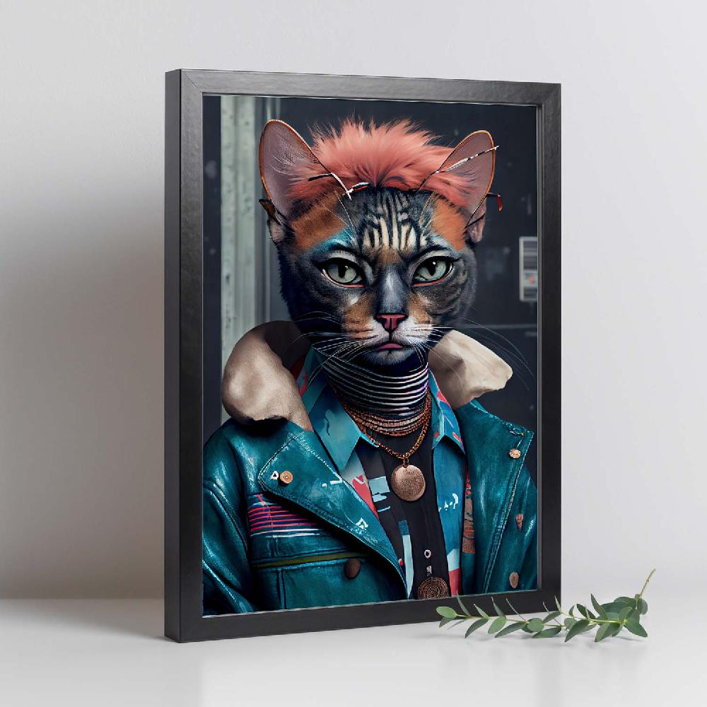 Nacnic Lámina Nacnic Habana Punk De Animales Vestidos En Fotografía A Color