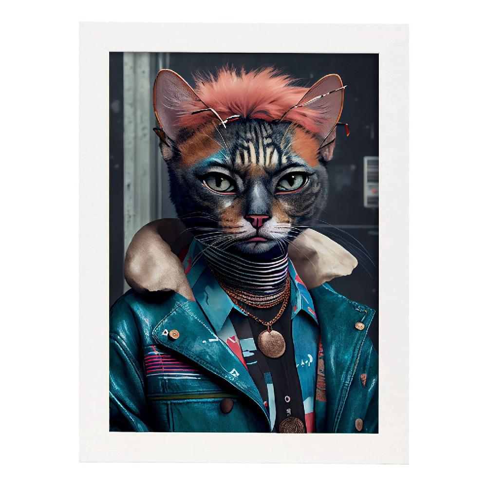 Nacnic Lámina Nacnic Habana Punk De Animales Vestidos En Fotografía A Color