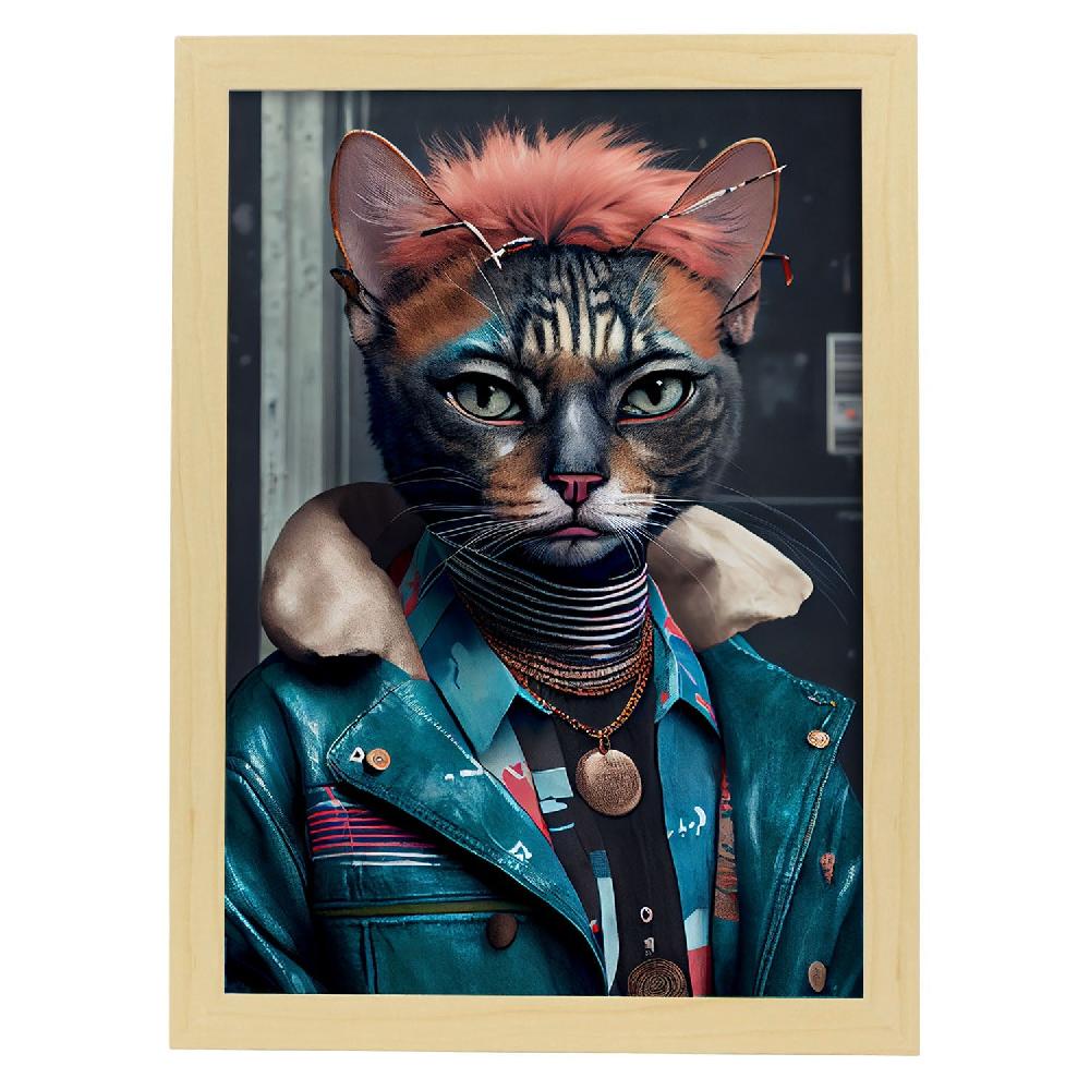 Nacnic Lámina Nacnic Habana Punk De Animales Vestidos En Fotografía A Color
