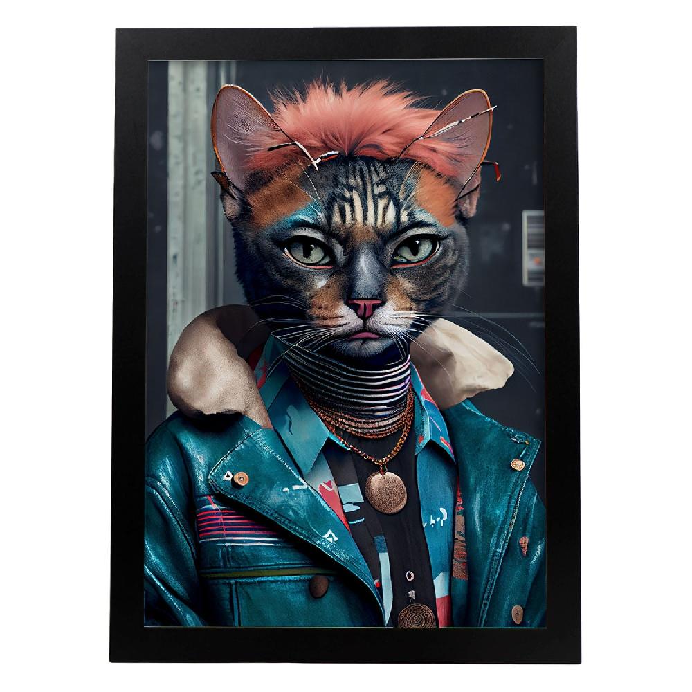 nacnic Lámina Nacnic Habana Punk de Animales Vestidos en Fotografía a Color
