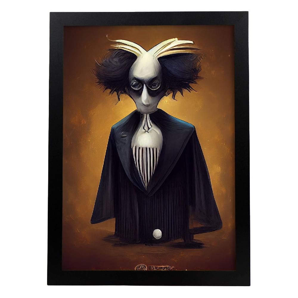 nacnic Lámina Nacnic Juez Encantador al Estilo T. Burton en Arte Gótico y Oscuro