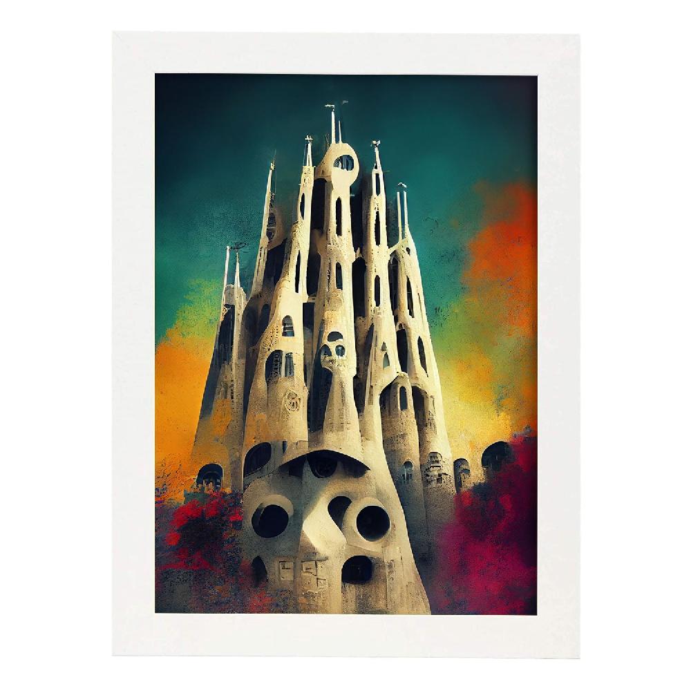 Nacnic Lámina Nacnic La Sagrada Familia Estilo T. Burton