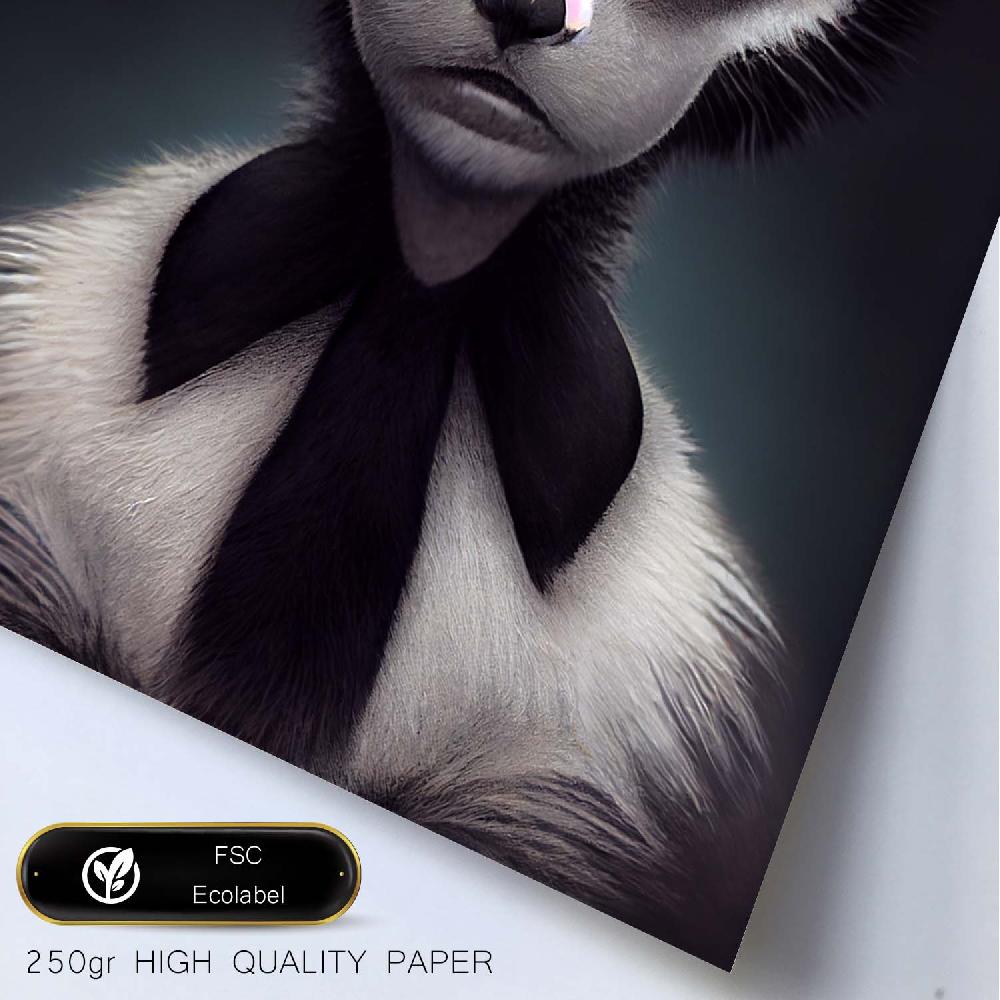 Nacnic Lámina Nacnic Lemur Valiente Estilo T. Burton