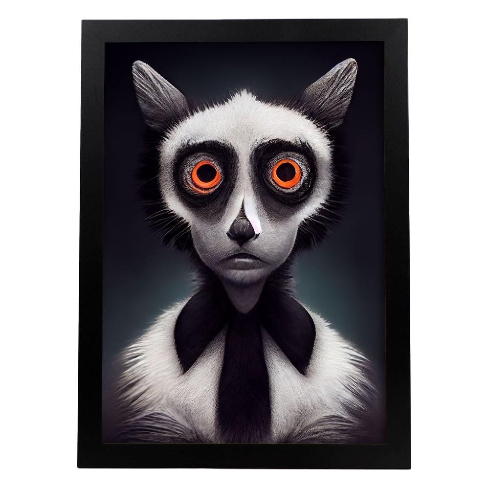 nacnic Lámina Nacnic Lemur Valiente Estilo T. Burton