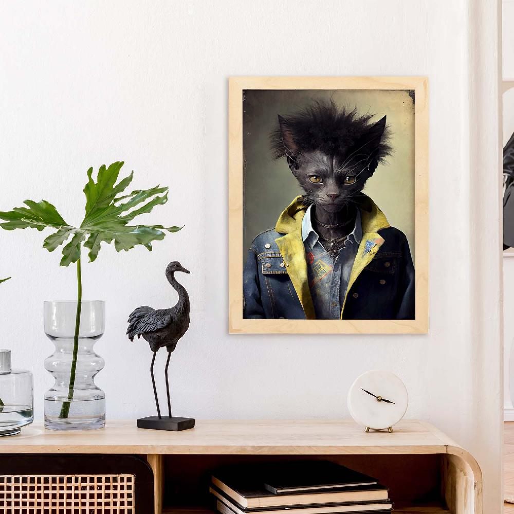 Nacnic Lámina Nacnic Lykoi Con Ropa Humana Para Diseño De Interiores