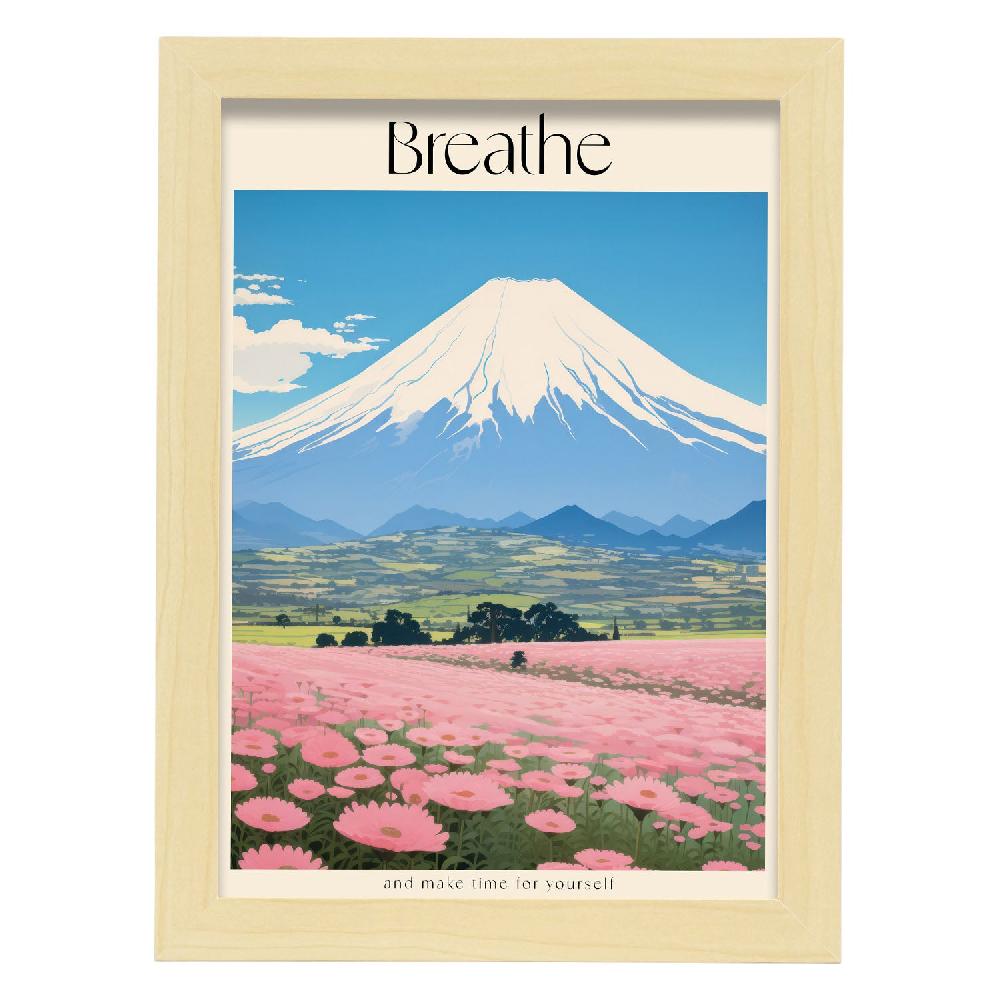 Nacnic Lamina Nacnic Magnífico Mt.Fuji En Japonés Ecléctico